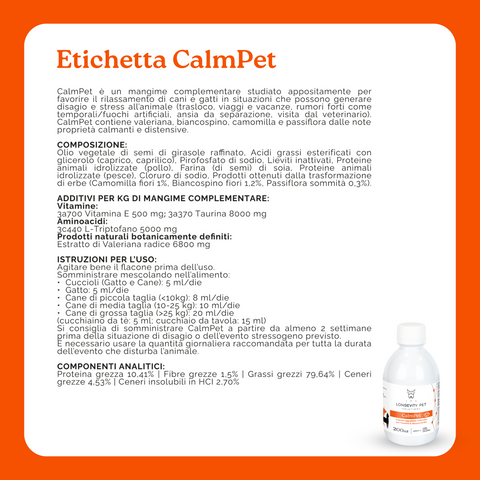 CalmPet integratore calmante cani e gatti