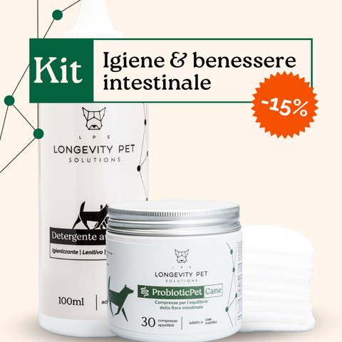 Longevity Pet Kit Igiene & Benessere Intestinale per Cani