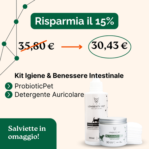 Longevity Pet Kit Igiene & Benessere Intestinale per Cani