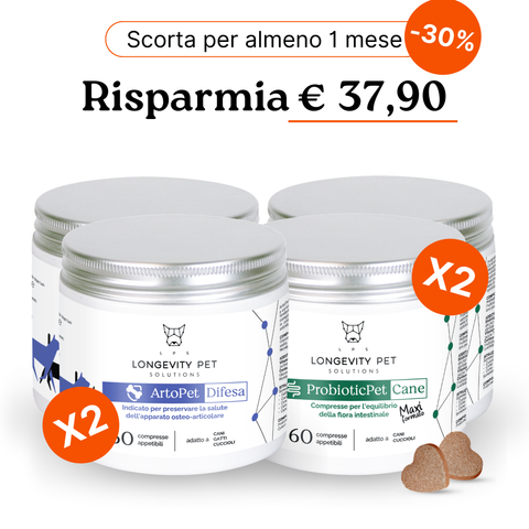 Kit Cane Taglia Grande: Movimento & Digestione | ArtoPet Difesa + ProbioticPet Cane Maxi