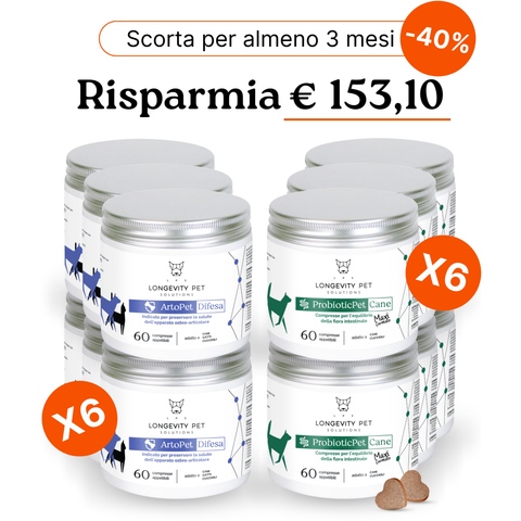 Kit Cane Taglia Grande: Movimento & Digestione | ArtoPet Difesa + ProbioticPet Cane Maxi
