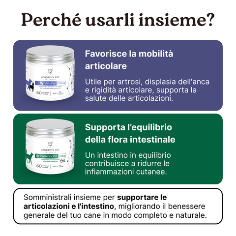 Kit Cane Taglia Grande: Movimento & Digestione | ArtoPet Difesa + ProbioticPet Cane Maxi