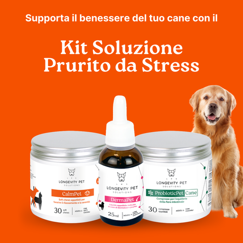Soluzione Prurito da Stress Cane | CalmPet + ProbioticPet Cane + DermaPet