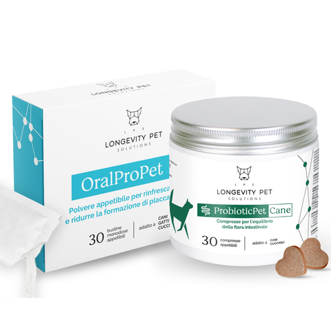 Soluzione Alito Cattivo Cane | OralProPet + ProbioticPet Cane