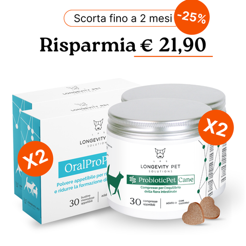 Soluzione Alito Cattivo Cane | OralProPet + ProbioticPet Cane