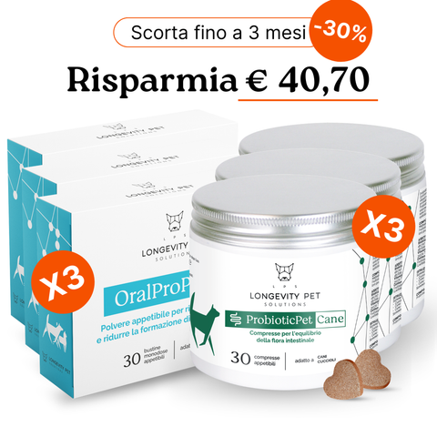 Soluzione Alito Cattivo Cane | OralProPet + ProbioticPet Cane