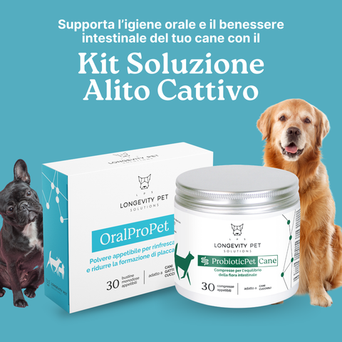 Soluzione Alito Cattivo Cane | OralProPet + ProbioticPet Cane
