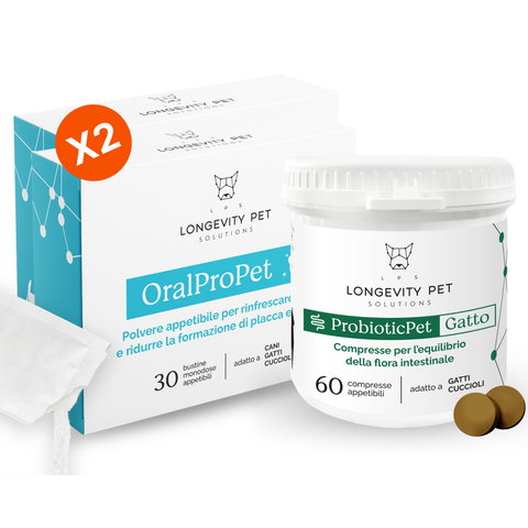 Soluzione Alito Cattivo Gatto | OralProPet + ProbioticPet Gatto