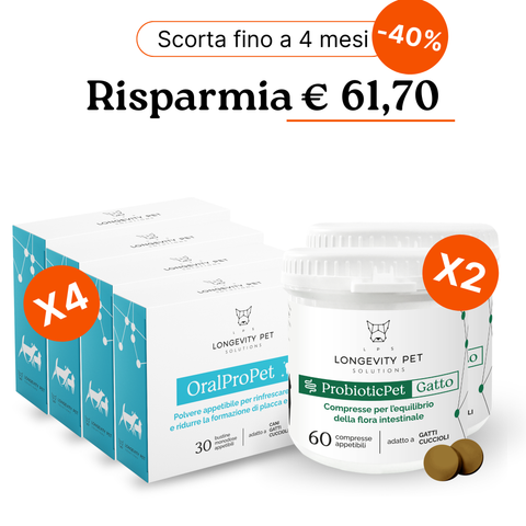 Soluzione Alito Cattivo Gatto | OralProPet + ProbioticPet Gatto