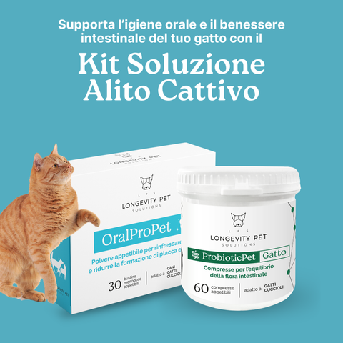 Soluzione Alito Cattivo Gatto | OralProPet + ProbioticPet Gatto