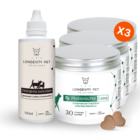 Longevity Pet Kit Igiene & Benessere Intestinale per Cani