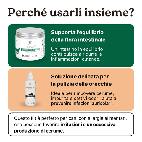 Longevity Pet Kit Igiene & Benessere Intestinale per Cani