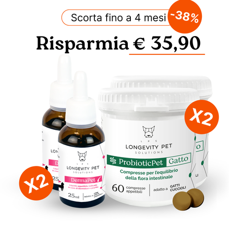 Soluzione Prurito Gatto | ProbioticPet Gatto + DermaPet