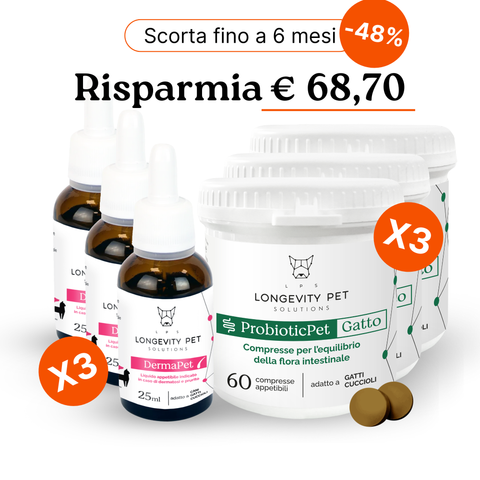 Soluzione Prurito Gatto | ProbioticPet Gatto + DermaPet