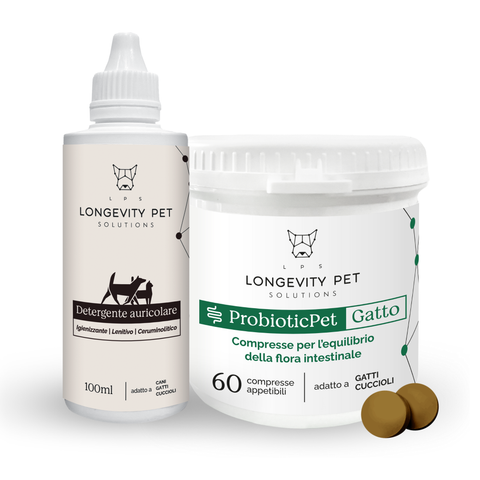 Longevity Pet Kit Igiene & Benessere Intestinale per Gatti