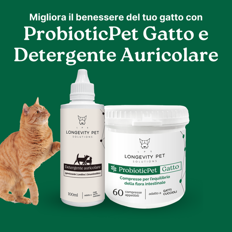 Longevity Pet Kit Igiene & Benessere Intestinale per Gatti
